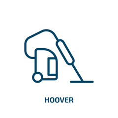 hoover icon from cleaning collection. Thin linear hoover, cleaner, vacuum outline icon isolated on white background. Line vector hoover sign, symbol for web and mobile