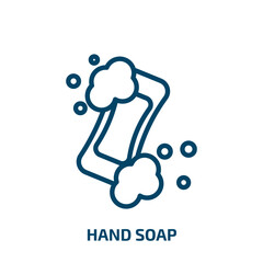 hand soap icon from cleaning collection. Thin linear hand soap, wash, soap outline icon isolated on white background. Line vector hand soap sign, symbol for web and mobile