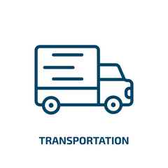 transportation icon from delivery and logistic collection. Thin linear transportation, travel, transport outline icon isolated on white background. Line vector transportation sign, symbol for web and