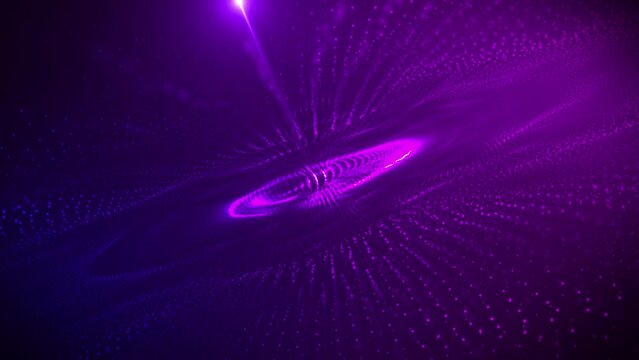Space particle worm hole abstract space background, geometric shapes dot connection structure, modern technology energy illustration
