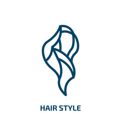 hair style icon from nature collection. Thin linear hair style, style, beauty outline icon isolated on white background. Line vector hair style sign, symbol for web and mobile