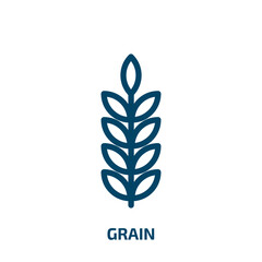 grain icon from drinks collection. Thin linear grain, wheat, corn outline icon isolated on white background. Line vector grain sign, symbol for web and mobile