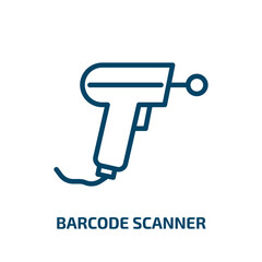 barcode scanner icon from electronic devices collection. Thin linear barcode scanner, reader, buy outline icon isolated on white background. Line vector barcode scanner sign, symbol for web and mobile