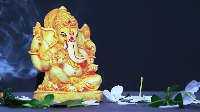 Lord Ganesh Chaturthi festival of India. Celebrate lord Ganesha for Diwali festival. Diwali greetings background