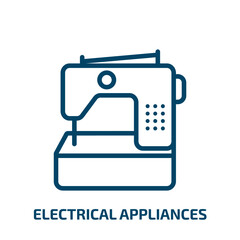 electrical appliances icon from fashion collection. Thin linear electrical appliances, domestic, microwave outline icon isolated on white background. Line vector electrical appliances sign, symbol for