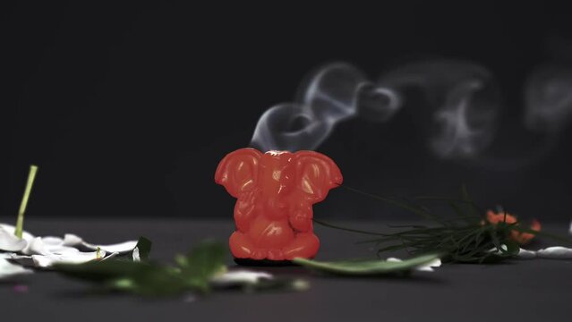 Lord Ganesh Chaturthi festival of India. Celebrate lord Ganesha for Diwali festival. Diwali greetings background