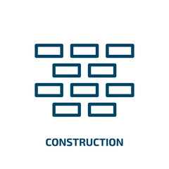 construction icon from geometry collection. Thin linear construction, industrial, industry outline icon isolated on white background. Line vector construction sign, symbol for web and mobile