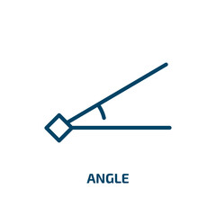 angle icon from geometry collection. Thin linear angle, care, glyph outline icon isolated on white background. Line vector angle sign, symbol for web and mobile