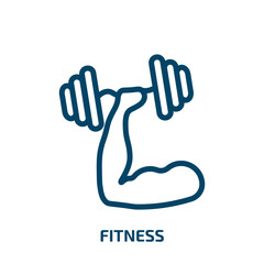 fitness icon from gymandfitness collection. Thin linear fitness, health, sport outline icon isolated on white background. Line vector fitness sign, symbol for web and mobile
