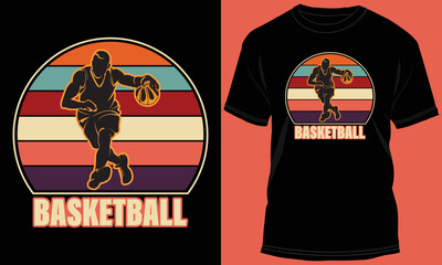 Basketball T-shirt Design Vector Illustration
