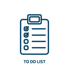 to do list icon from gym and fitness collection. Thin linear to do list, check, list outline icon isolated on white background. Line vector to do list sign, symbol for web and mobile