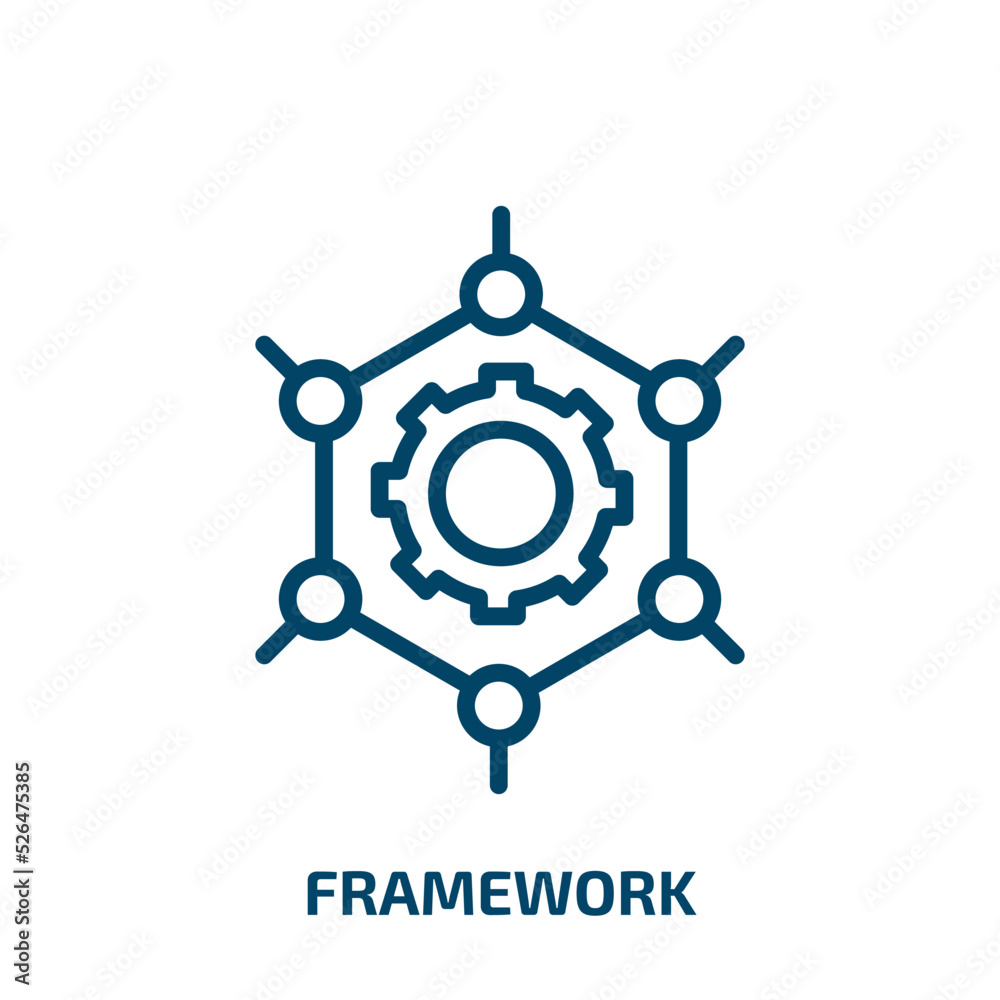 Poster framework icon from shapes collection. thin linear framework, internet, empty outline icon isolated 