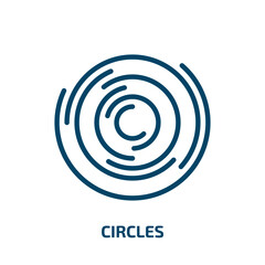 circles icon from shapes collection. Thin linear circles, circle, business outline icon isolated on white background. Line vector circles sign, symbol for web and mobile