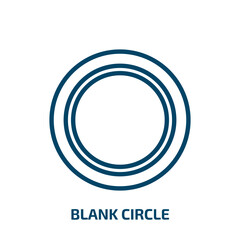 blank circle icon from shapes collection. Thin linear blank circle, blank, circle outline icon isolated on white background. Line vector blank circle sign, symbol for web and mobile