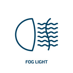 fog light icon from shapes collection. Thin linear fog light, cloud, weather outline icon isolated on white background. Line vector fog light sign, symbol for web and mobile