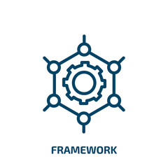 framework icon from shapes collection. Thin linear framework, internet, empty outline icon isolated on white background. Line vector framework sign, symbol for web and mobile