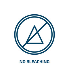 Naklejka premium no bleaching icon from signs collection. Thin linear no bleaching, bleach, wash outline icon isolated on white background. Line vector no bleaching sign, symbol for web and mobile