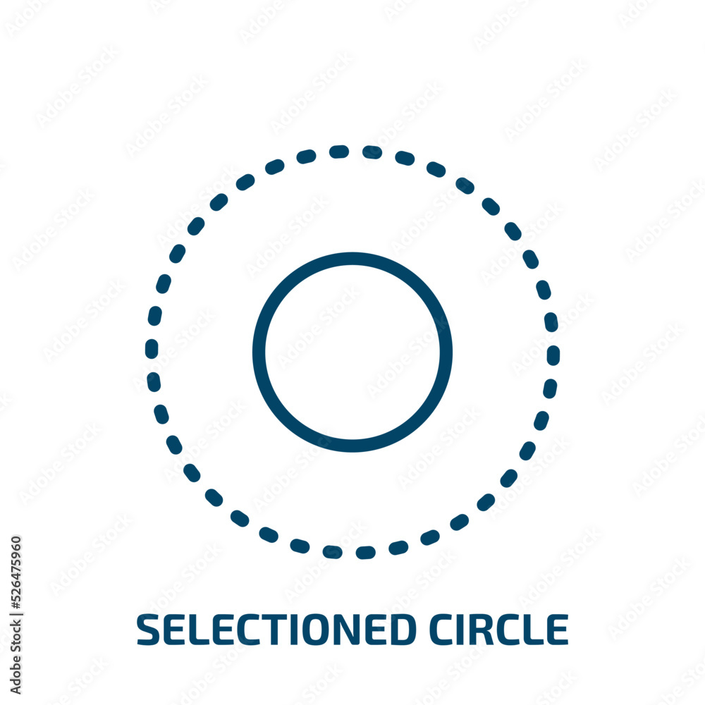 Poster selectioned circle icon from user interface collection. thin linear selectioned circle, select, chec