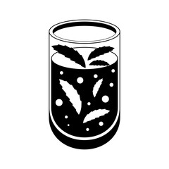 Abstract Doodle Elements Hand Drawn Drink Liquid Beverage Cocktail Alcohol With Leaves Sketch Vector Design Style Background Illustration For Restaurant Cafe Illustration Icons