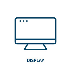 display icon from user interface collection. Thin linear display, technology, screen outline icon isolated on white background. Line vector display sign, symbol for web and mobile