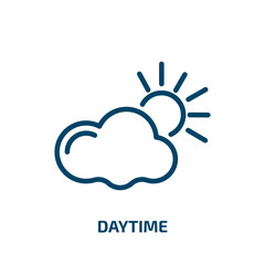 daytime icon from weather collection. Thin linear daytime, day, time outline icon isolated on white background. Line vector daytime sign, symbol for web and mobile