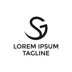 Fototapeta premium Initial SG, GS logo design