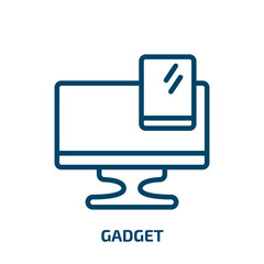 gadget icon from business and analytics collection. Thin linear gadget, smartphone, screen outline icon isolated on white background. Line vector gadget sign, symbol for web and mobile