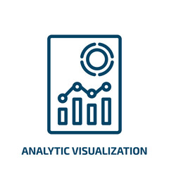 analytic visualization icon from business and analytics collection. Thin linear analytic visualization, analytics, data outline icon isolated on white background. Line vector analytic visualization