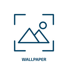 wallpaper icon from construction tools collection. Thin linear wallpaper, vector, decoration outline icon isolated on white background. Line vector wallpaper sign, symbol for web and mobile