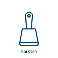 bolster icon from construction tools collection. Thin linear bolster, relaxation, kid outline icon isolated on white background. Line vector bolster sign, symbol for web and mobile