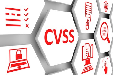 CVSS concept cell background 3d illustration