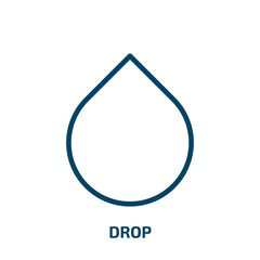 drop icon from ecology collection. Thin linear drop, care, nature outline icon isolated on white background. Line vector drop sign, symbol for web and mobile
