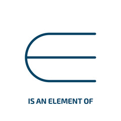 Obraz premium is an element of symbol icon from education collection. Thin linear is an element of symbol, collection, business outline icon isolated on white background. Line vector is an element of symbol sign,