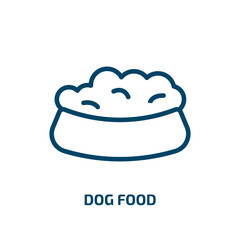 dog food icon from food collection. Thin linear dog food, food, dog outline icon isolated on white background. Line vector dog food sign, symbol for web and mobile