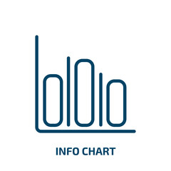info chart icon from general collection. Thin linear info chart, business, chart outline icon isolated on white background. Line vector info chart sign, symbol for web and mobile
