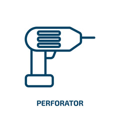 perforator icon from general collection. Thin linear perforator, paper, business outline icon isolated on white background. Line vector perforator sign, symbol for web and mobile