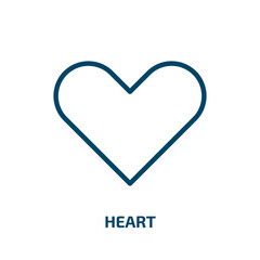 heart icon from health and medical collection. Thin linear heart, love, happy outline icon isolated on white background. Line vector heart sign, symbol for web and mobile