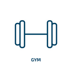 gym icon from health and medical collection. Thin linear gym, health, fitness outline icon isolated on white background. Line vector gym sign, symbol for web and mobile