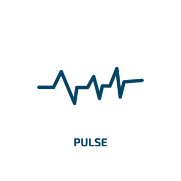 pulse icon from health and medical collection. Thin linear pulse, health, medical outline icon isolated on white background. Line vector pulse sign, symbol for web and mobile