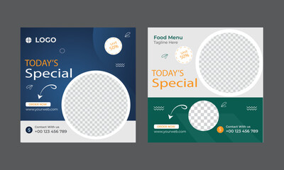 Food social media promotion and instagram banner