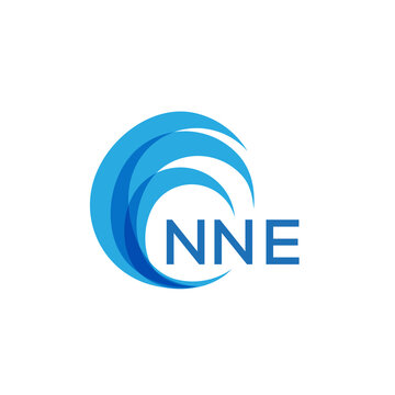 NNE letter logo. NNE blue image on white background. NNE Monogram logo design for entrepreneur and business. NNE best icon.

