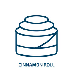 cinnamon roll icon from hotel and restaurant collection. Thin linear cinnamon roll, food, cinnamon outline icon isolated on white background. Line vector cinnamon roll sign, symbol for web and mobile
