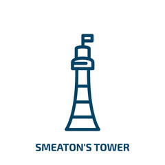 smeaton's tower icon from other collection. Thin linear smeaton's tower, lighthouse, tourism outline icon isolated on white background. Line vector smeaton's tower sign, symbol for web and mobile
