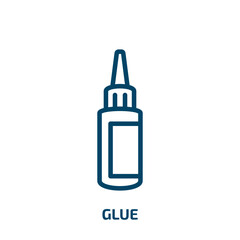 glue icon from sew collection. Thin linear glue, school, equipment outline icon isolated on white background. Line vector glue sign, symbol for web and mobile