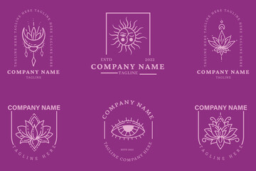 Purple Mystical Logo Symbol Templates Element Purple Pastel.