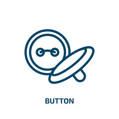button icon from sew collection. Thin linear button, media, interface outline icon isolated on white background. Line vector button sign, symbol for web and mobile