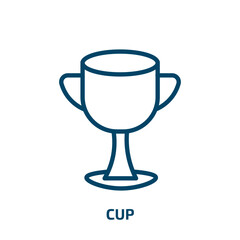 cup icon from success collection. Thin linear cup, mocha, drink outline icon isolated on white background. Line vector cup sign, symbol for web and mobile