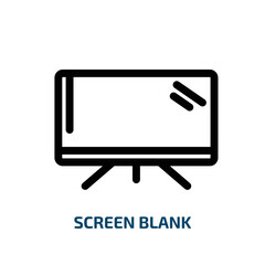 Fototapeta premium screen blank icon from technology collection. Thin linear screen blank, screen, blank outline icon isolated on white background. Line vector screen blank sign, symbol for web and mobile