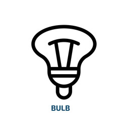 bulb outline icon from technology collection. Thin linear bulb outline, bulb, idea outline icon isolated on white background. Line vector bulb outline sign, symbol for web and mobile