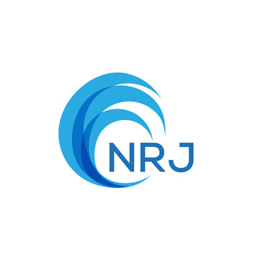 NRJ letter logo. NRJ blue image on white background. NRJ Monogram logo design for entrepreneur and business. NRJ best icon.
